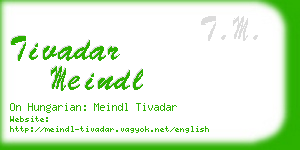 tivadar meindl business card